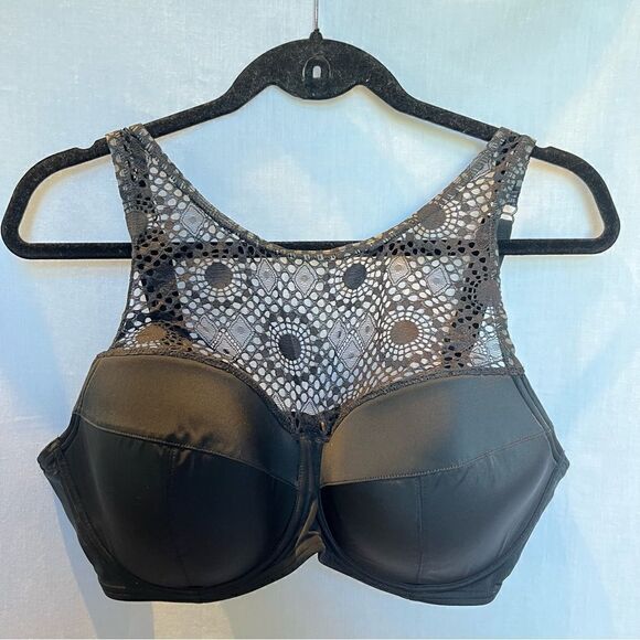 Adore Me Women's Black Swim Bikini Top With Lace Decollete Size 40DDD - Picture 1 of 8